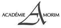 Logotipo de la Académie Amorim en blanco y negro