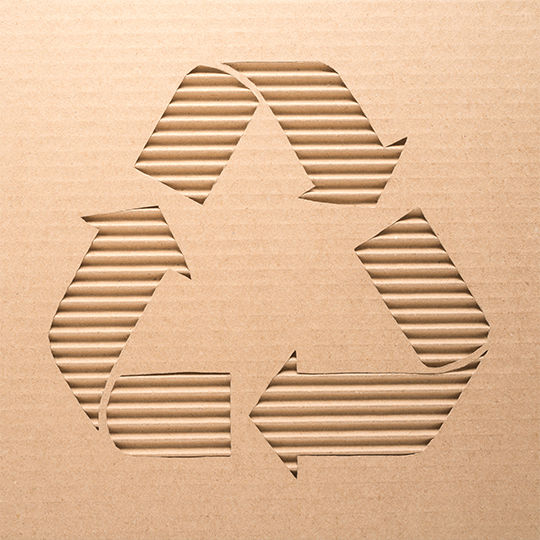 Cardboard recycling symbol