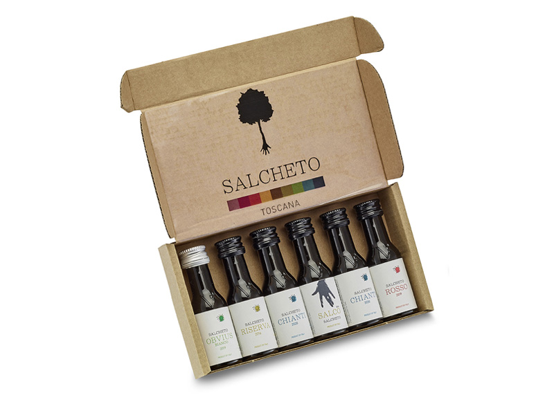 Cofanetto kraft salcheto vini